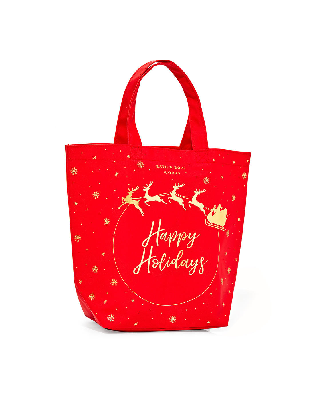 

Bath & Body Works Red Happy Holidays Canvas Gift Bag