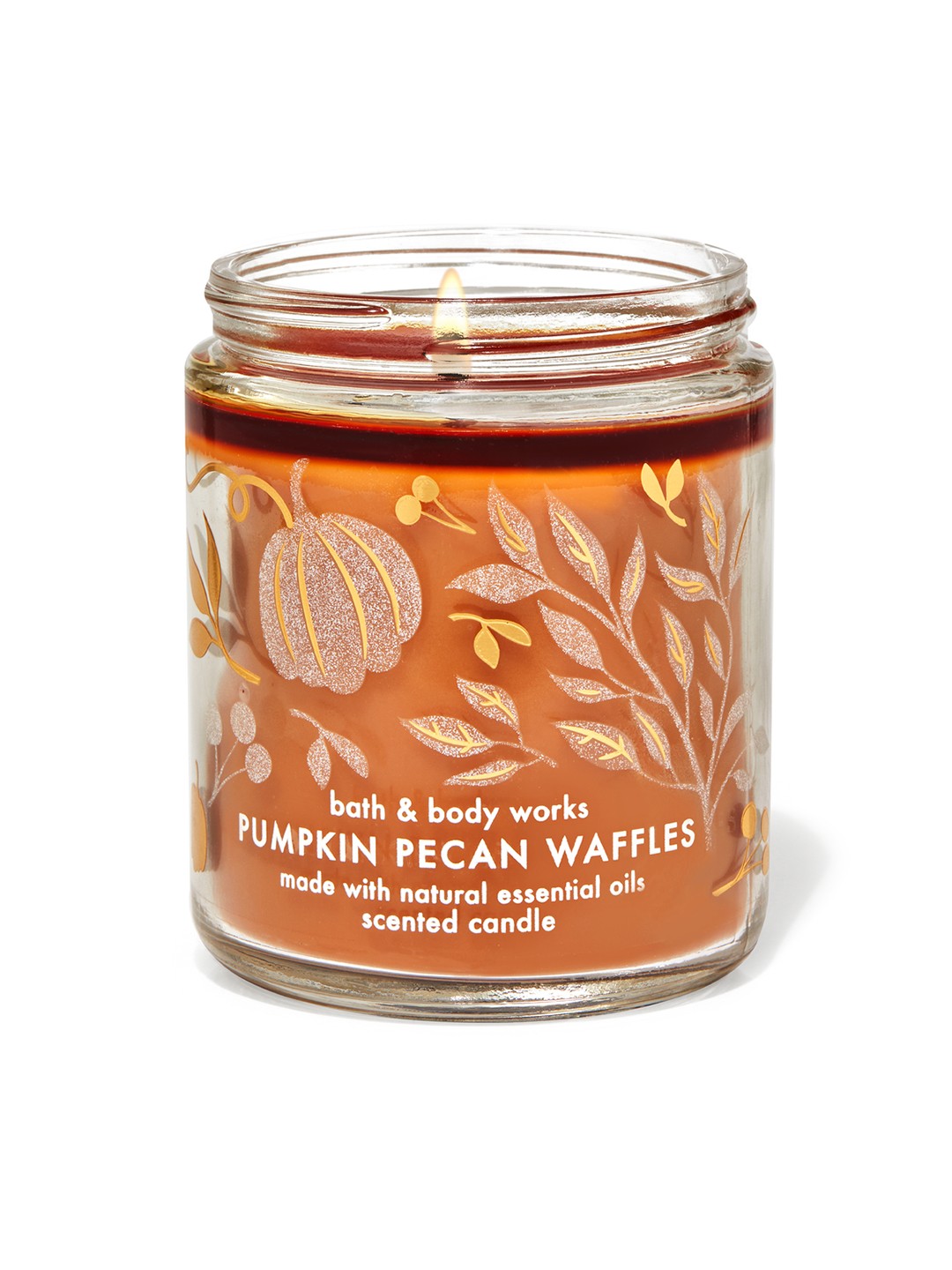 

Bath & Body Works Pumpkin Pecan Waffles Single Wick Candle - 198 g, Brown