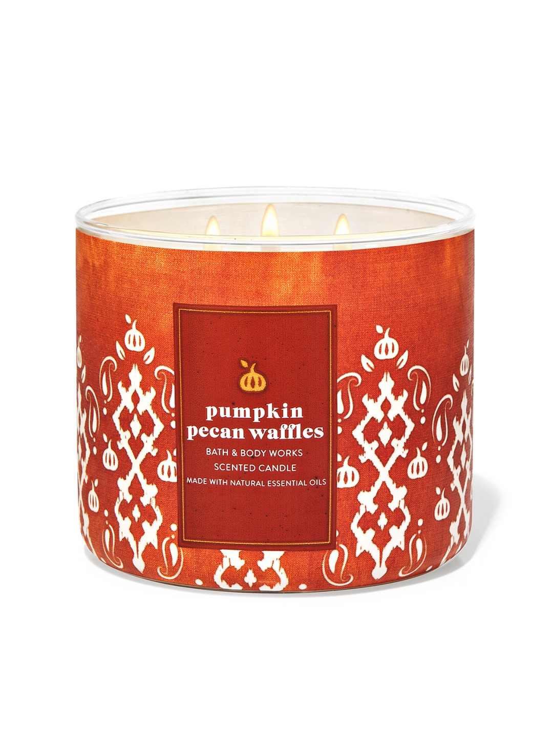 

Bath & Body Works Pumpkin Pecan Waffles 3-Wick Scented Candle - 411 g, Red