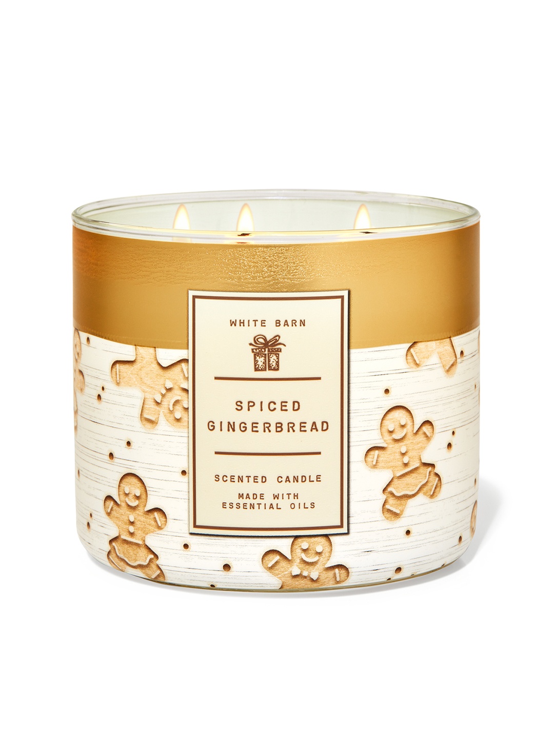 

Bath & Body Works Spiced Gingerbread 3-Wick Candle - 411 g, Off white