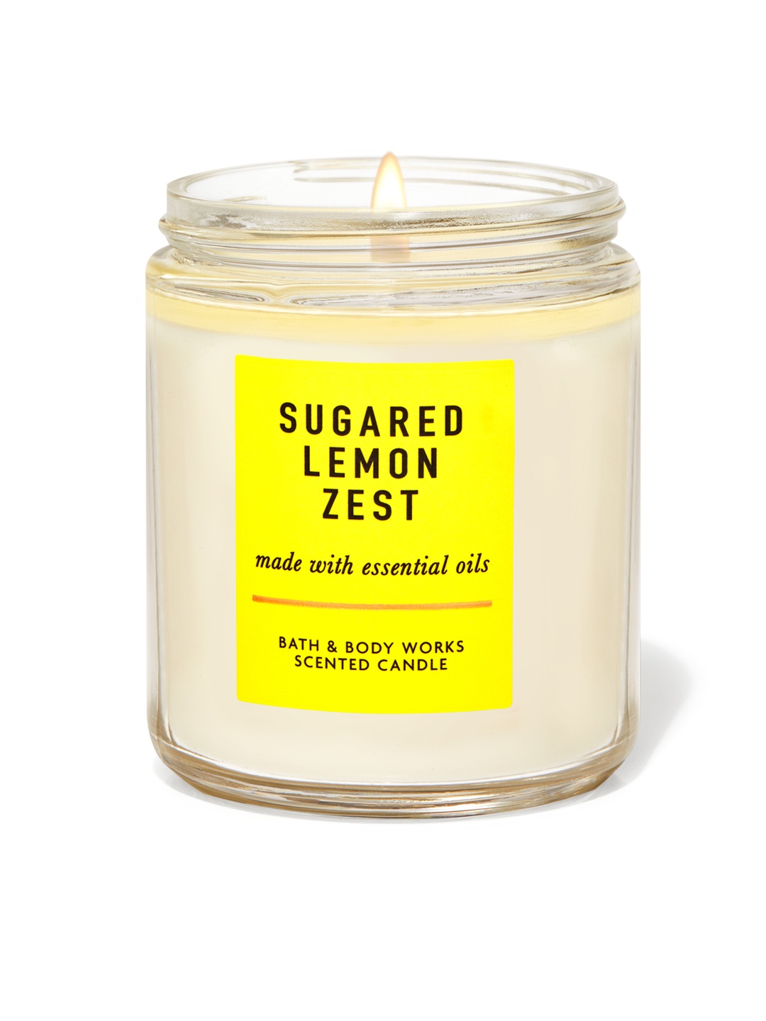 

Bath & Body Works Sugared Lemon Zest Single Wick Candle - 198 g, Yellow