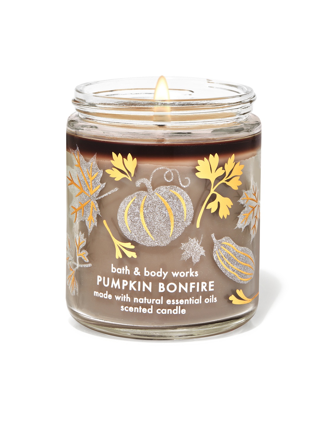 

Bath & Body Works Pumpkin Bonfire Single Wick Candle - 198 g, Brown