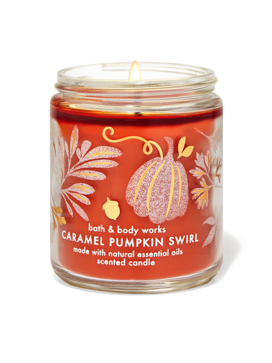 

Bath & Body Works Caramel Pumpkin Swirl Single Wick Scented Candle - 198 g, Rust