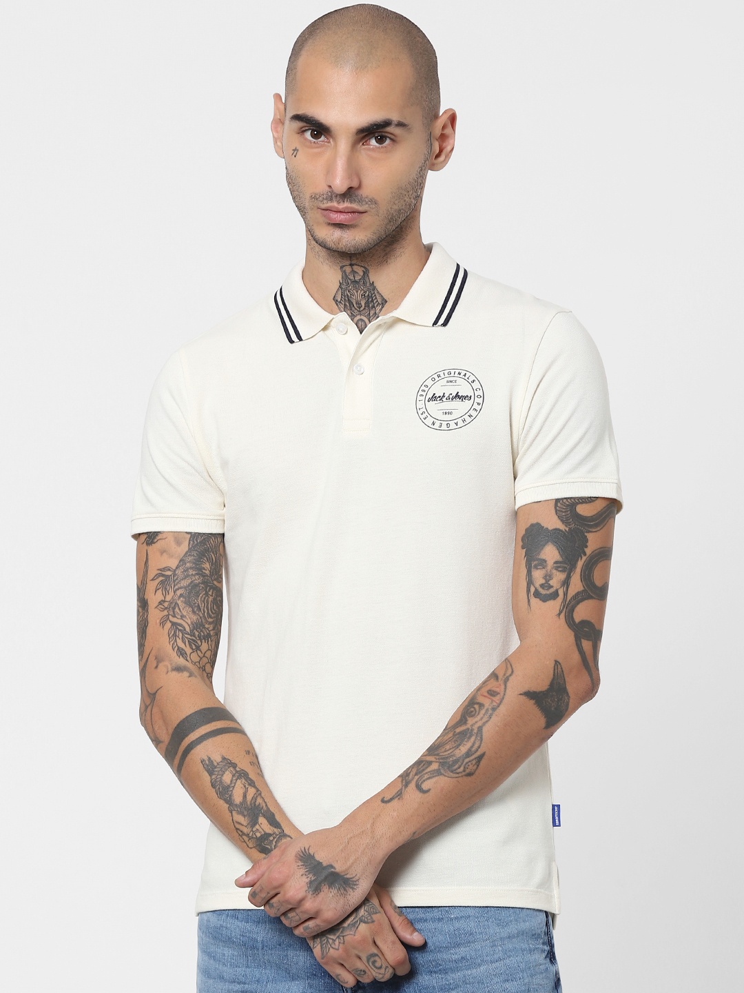 

Jack & Jones Polo Collar T-shirt, White