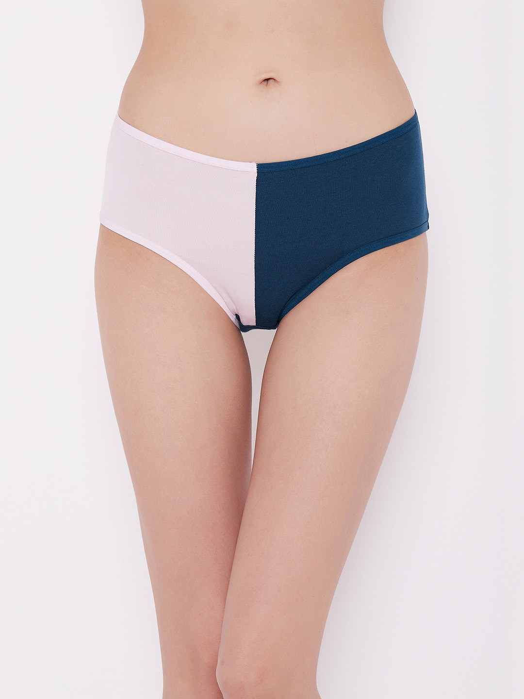 

Clovia Women Blue & Pink Colourblocked Cotton Hipster Brief PB0028A08XS