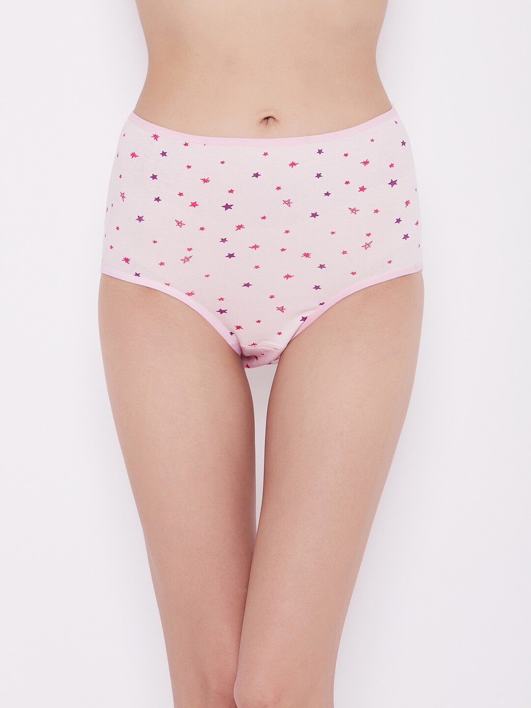 

Clovia Women Pink & Purple Printed Cotton Hipster Briefs PN3457P22XXL