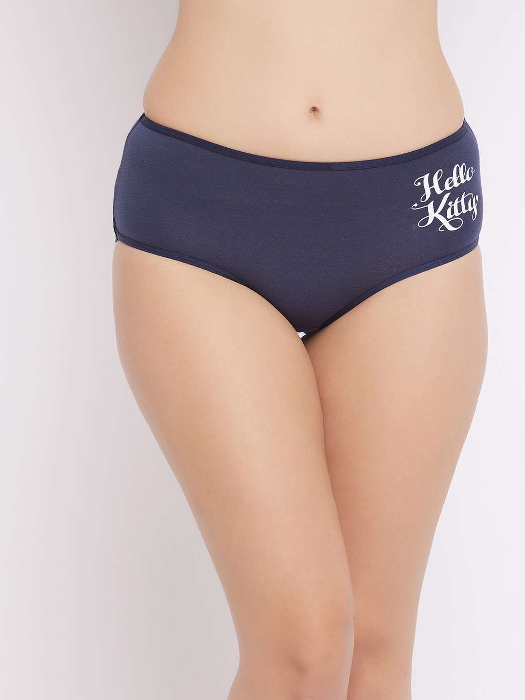 

Clovia Women Navy Blue Printed Cotton Hipster Briefs