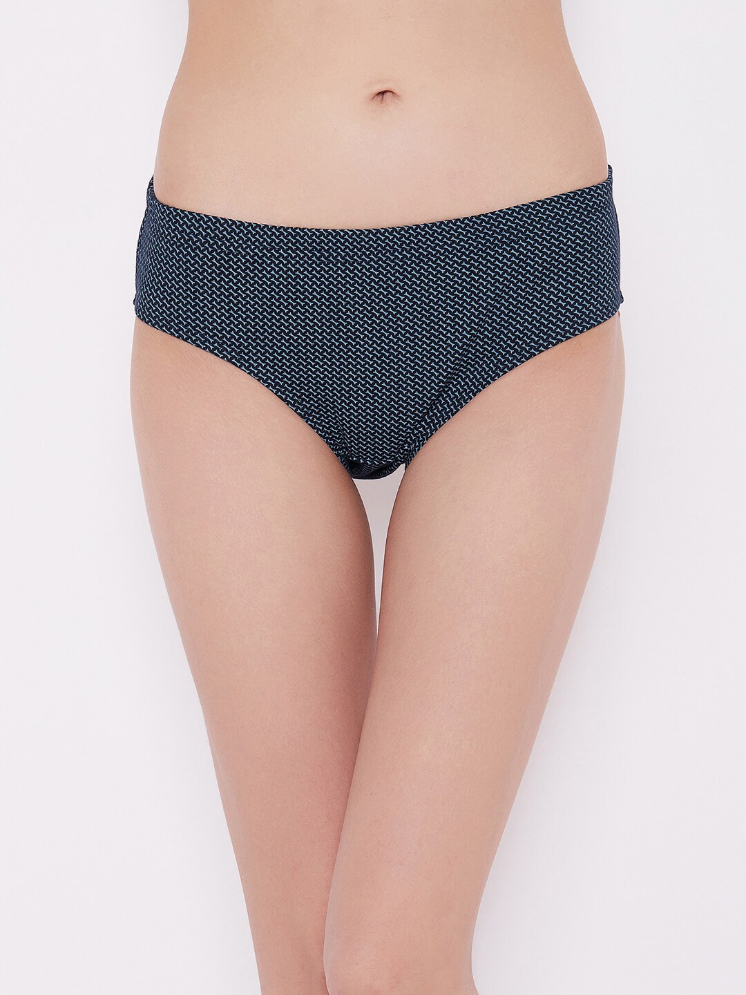

Clovia Women Blue Printed Cotton Hipster Briefs