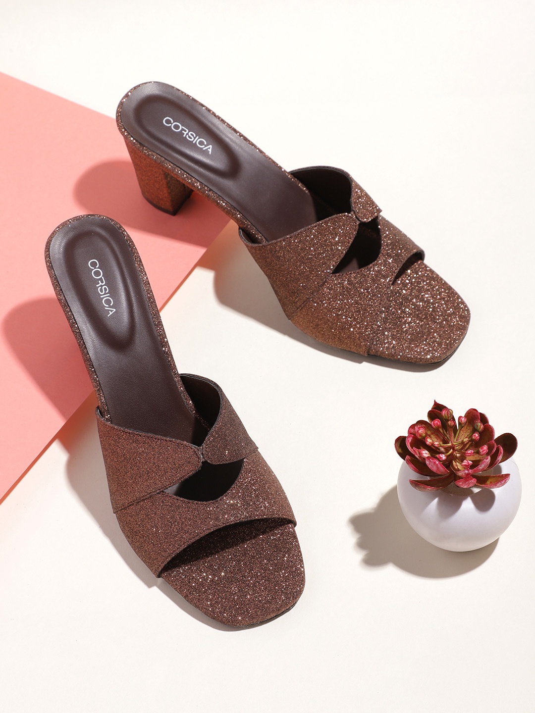 

CORSICA Women Coffee Brown Solid Block Heels