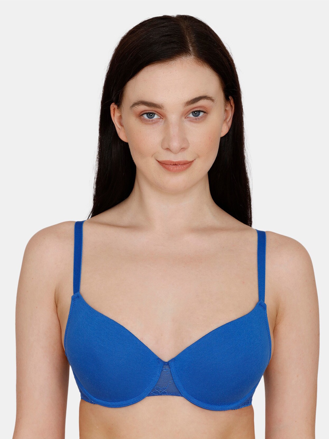 

Zivame Blue Lightly Padded Underwired T-shirt Bra