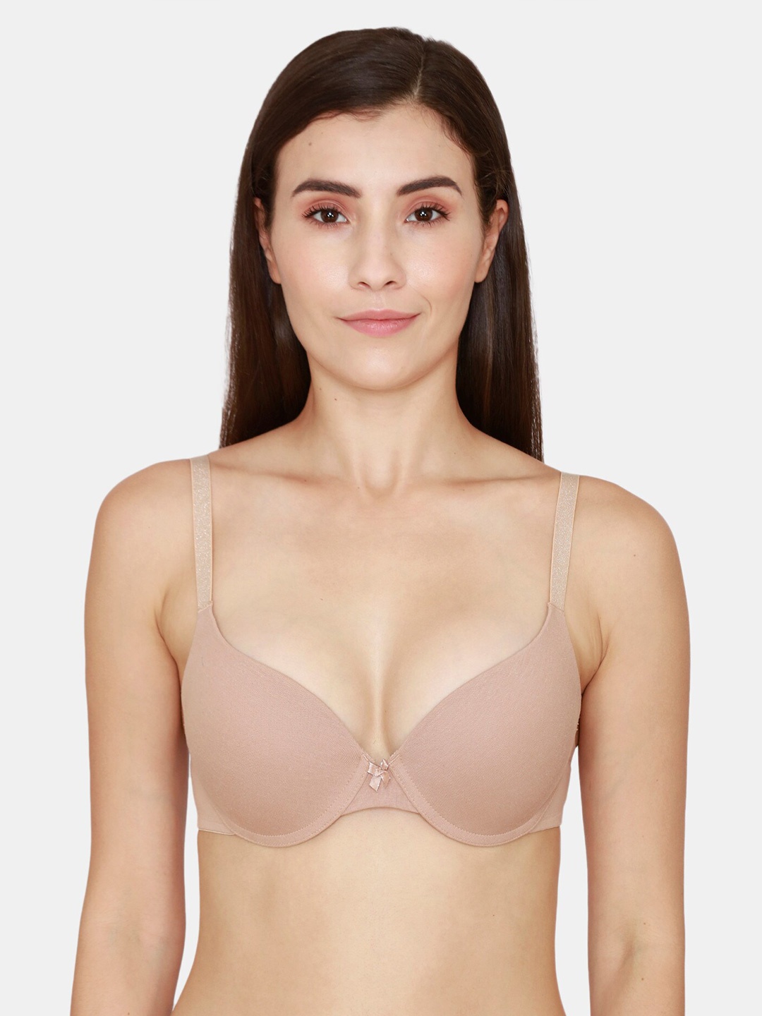 

Zivame Beige Push-Up Bra Underwired Lightly Padded