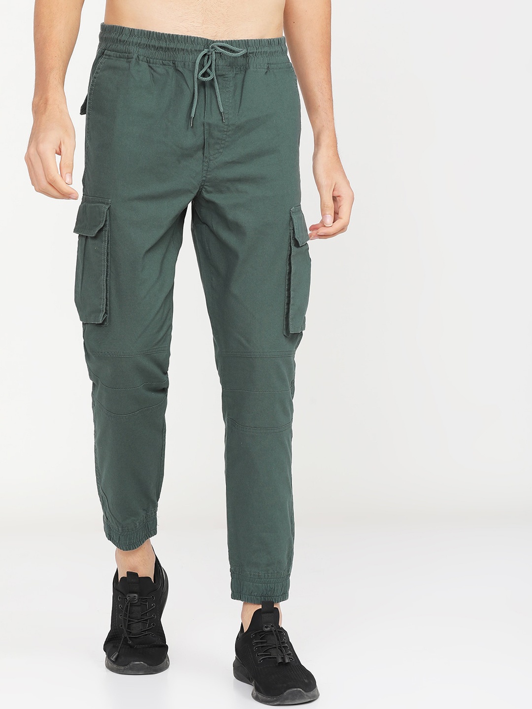 

HIGHLANDER Men Teal Slim Fit Joggers Trousers