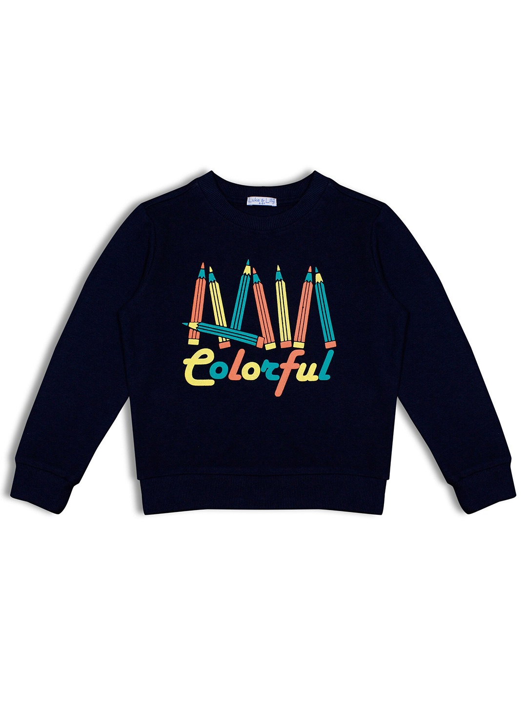 

Luke & Lilly Girls Navy Blue Printed Sweatshirt