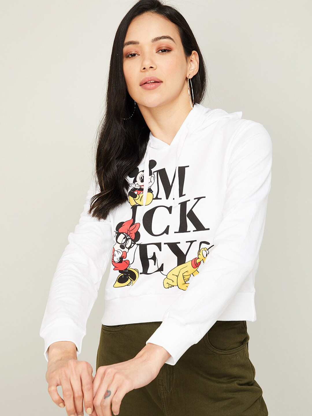 

Ginger by Lifestyle Women Off White Printed Sweatshirt