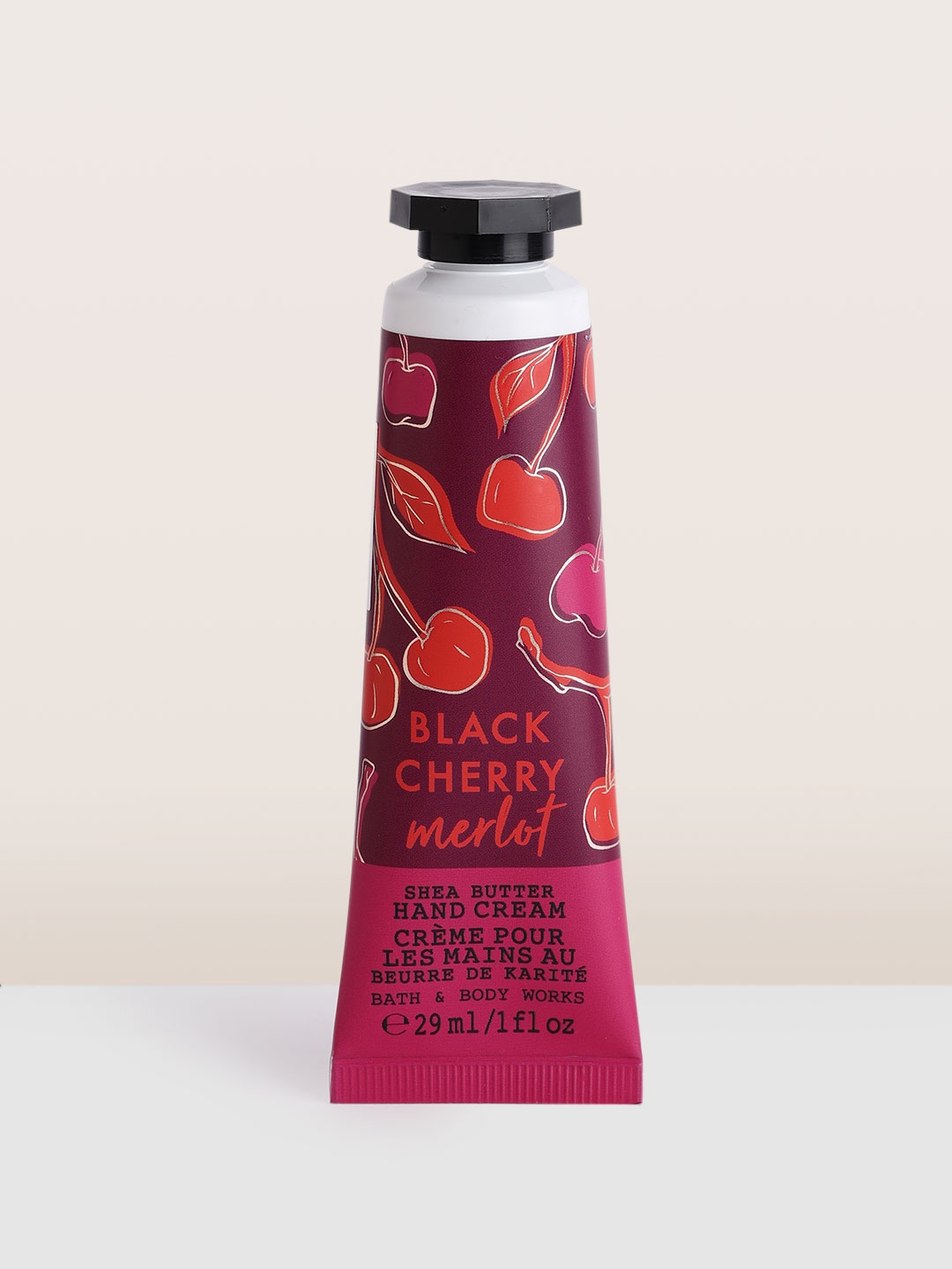 

Bath & Body Works Black Cherry Merlot Hand Cream with Shea Butter - 29 ml, Red