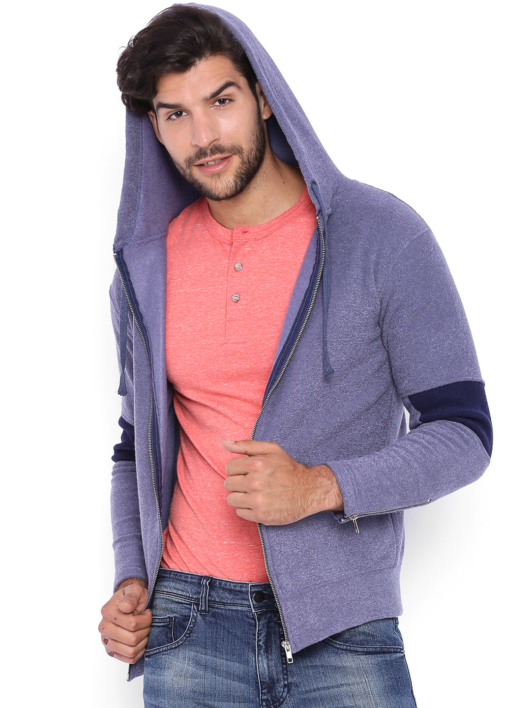 

Campus Sutra Blue Sweatshirt