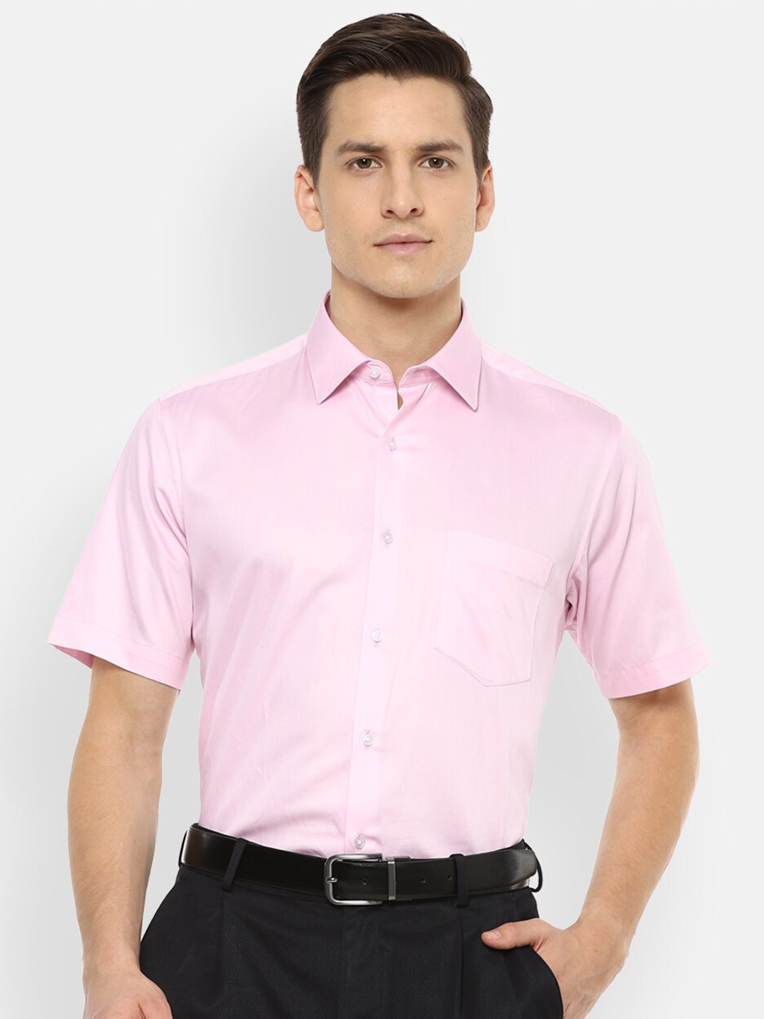 

Van Heusen Men Pink Opaque Formal Shirt