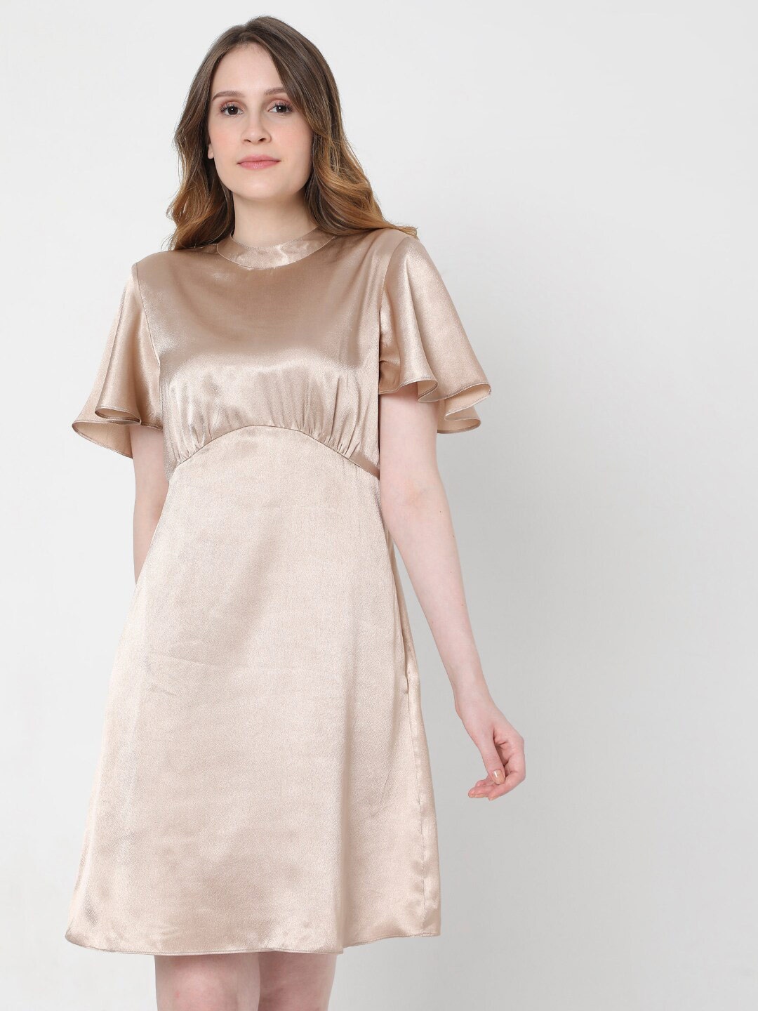 

Vero Moda Brown A-Line Dress