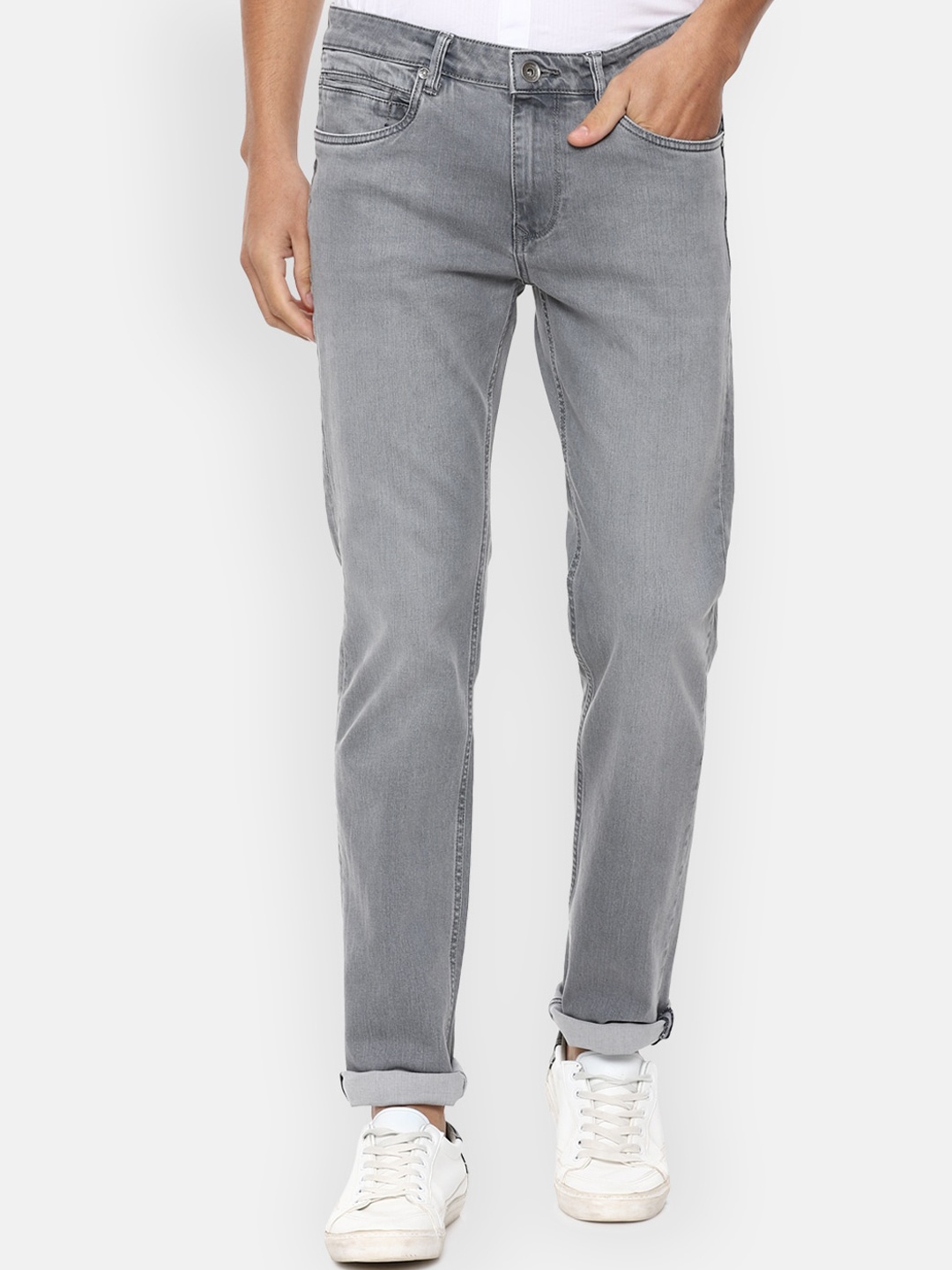 

Louis Philippe Jeans Men Grey Slim Fit Light Fade Jeans