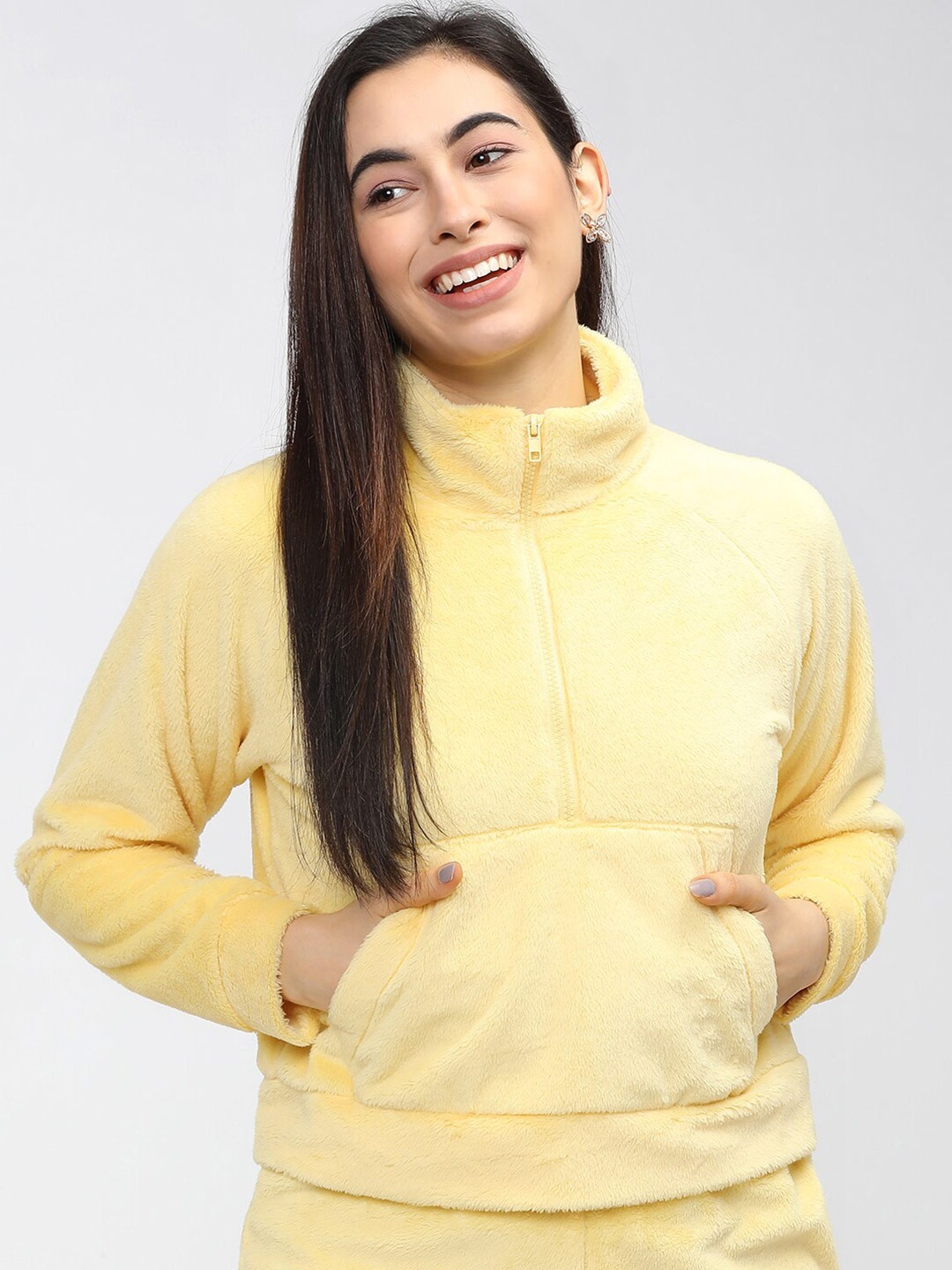 

Tokyo Talkies Women Yellow Sweatshirt