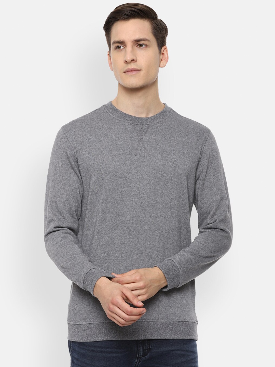 

V Dot Men Grey Sweatshirt
