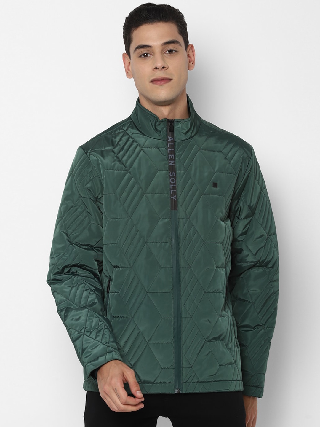 

Allen Solly Men Green Quilted Jacket