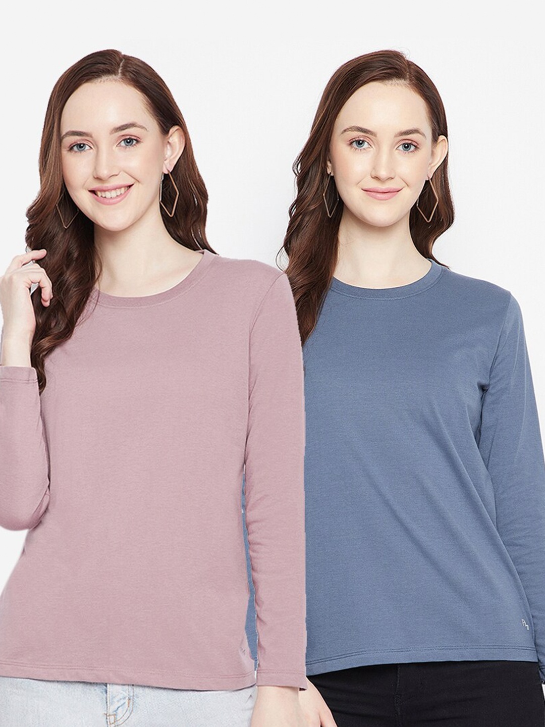 

Plagg Women Pack Of 2 Cotton T-shirts, Blue