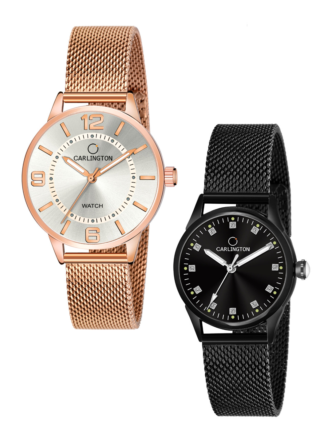 

CARLINGTON Women Multicoloured Dial & Multicoloured Stainless Steel Bracelet Style Straps Analogue Watch, Multi