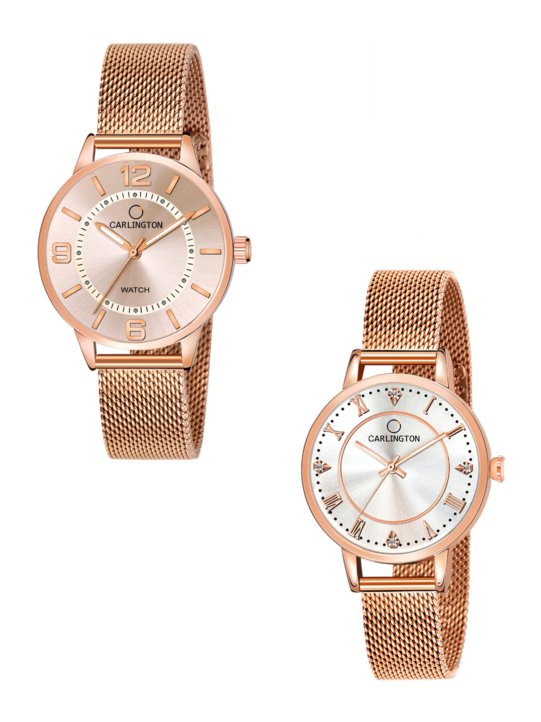 

CARLINGTON Women Multicoloured Mother of Pearl Dial & Multicoloured Stainless Steel Bracelet Style Straps Watch, Multi