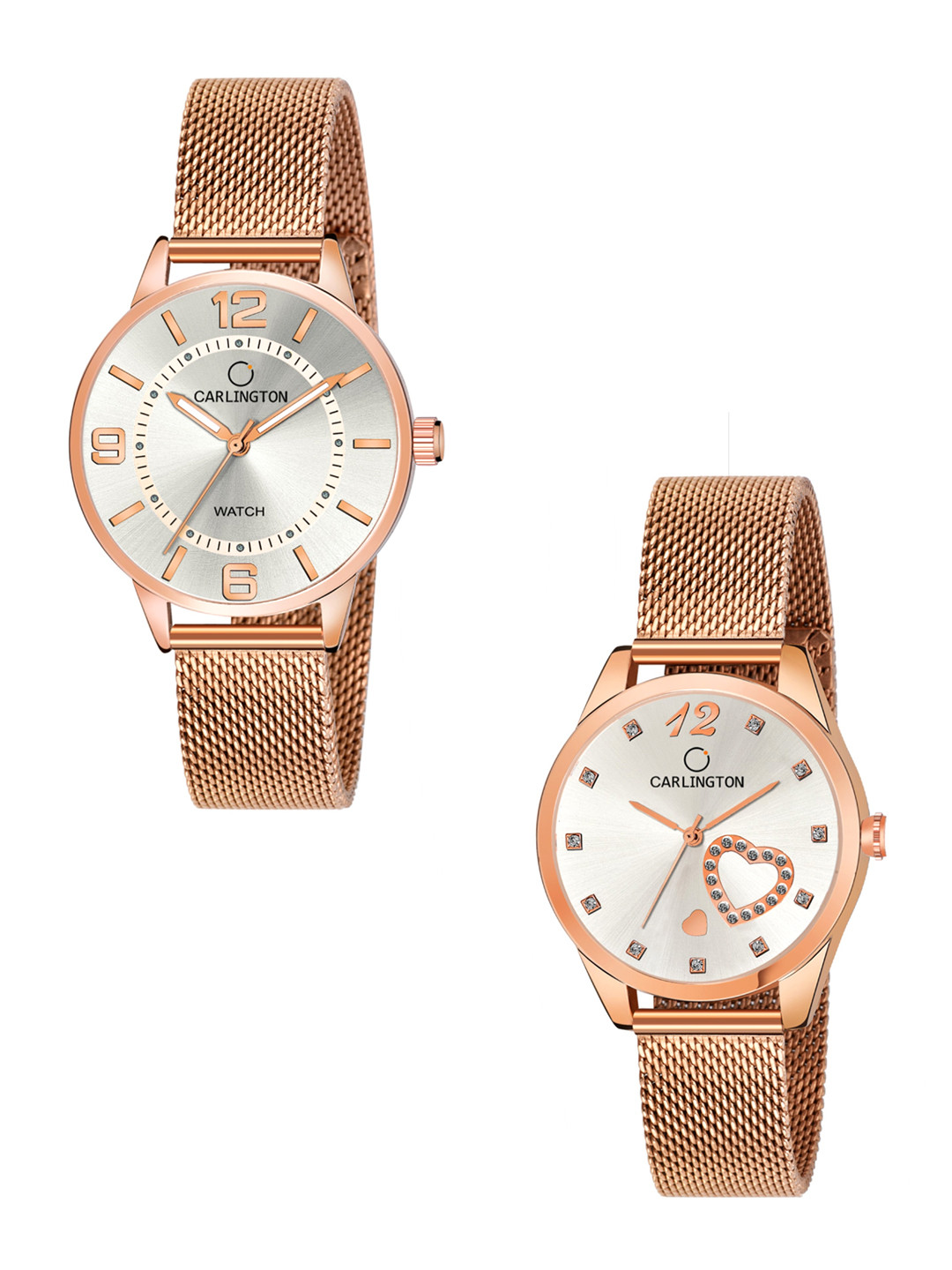 

CARLINGTON Women Multicoloured Dial & Multicoloured Stainless Steel Bracelet Style Straps Analogue Watch, Multi