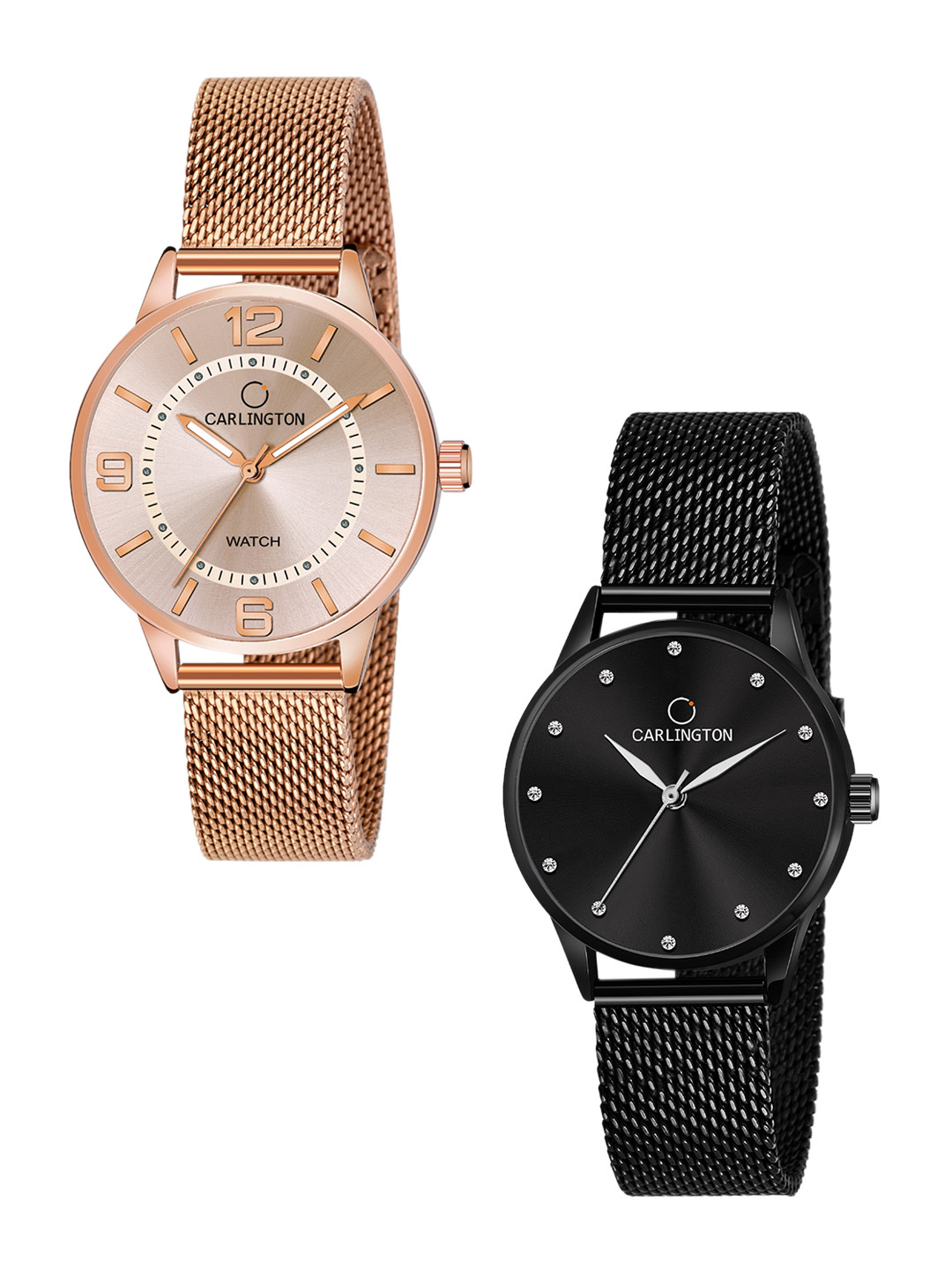 

CARLINGTON Women Multicoloured Dial & Multicoloured Stainless Steel Bracelet Style Straps Analogue Watch, Multi
