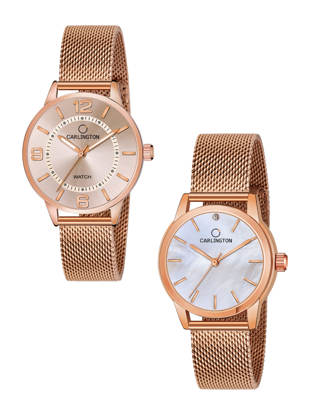 

CARLINGTON Women Multicoloured Dial & Multicoloured Stainless Steel Bracelet Style Straps Analogue Watch, Multi