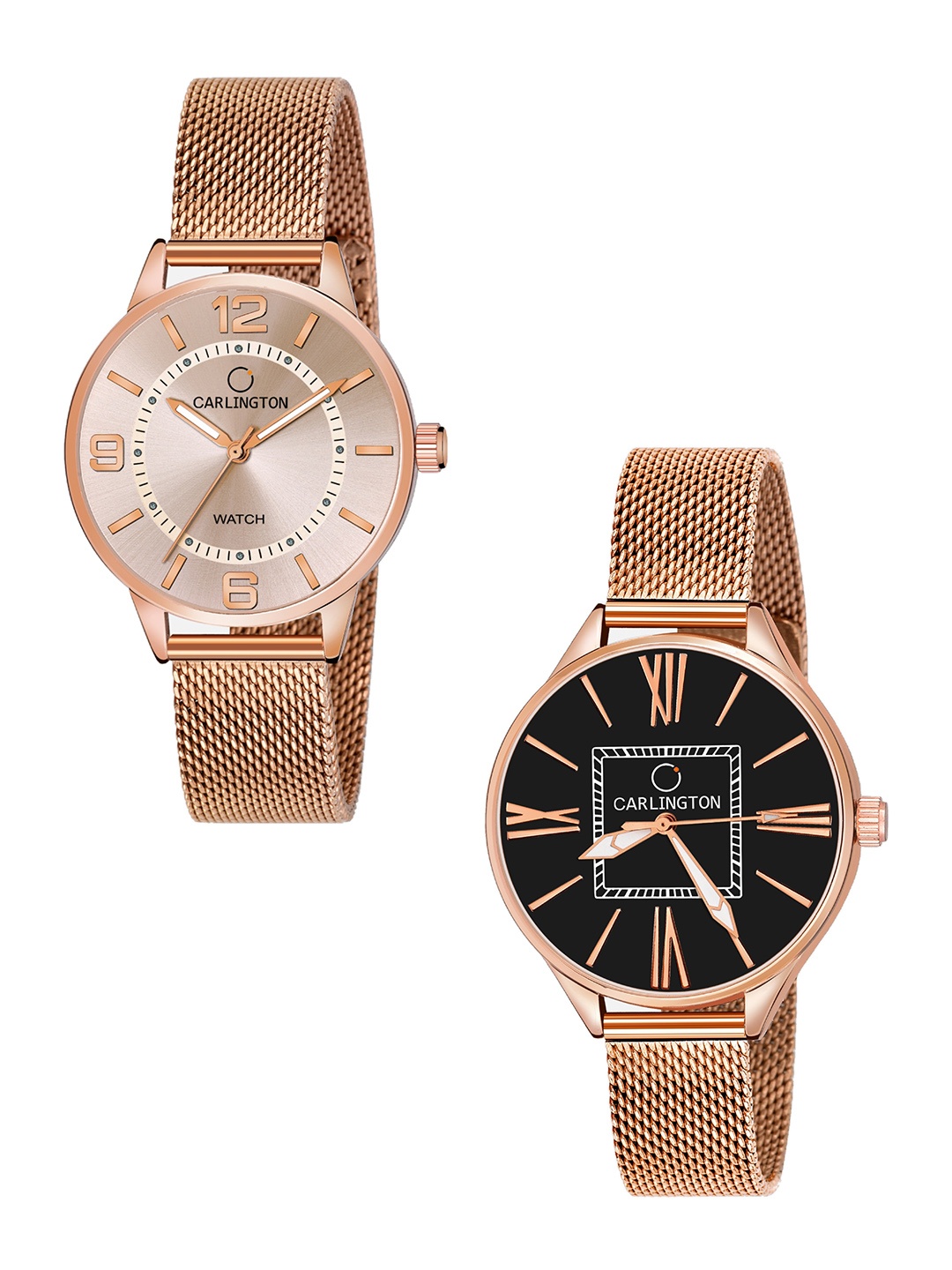 

CARLINGTON Women Multicoloured Dial & Multicoloured Stainless Steel Bracelet Style Straps Analogue Watch, Multi