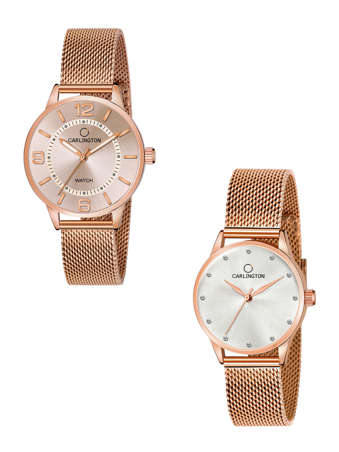

CARLINGTON Women Multicoloured Dial & Multicoloured Stainless Steel Bracelet Style Straps Analogue Watch, Multi