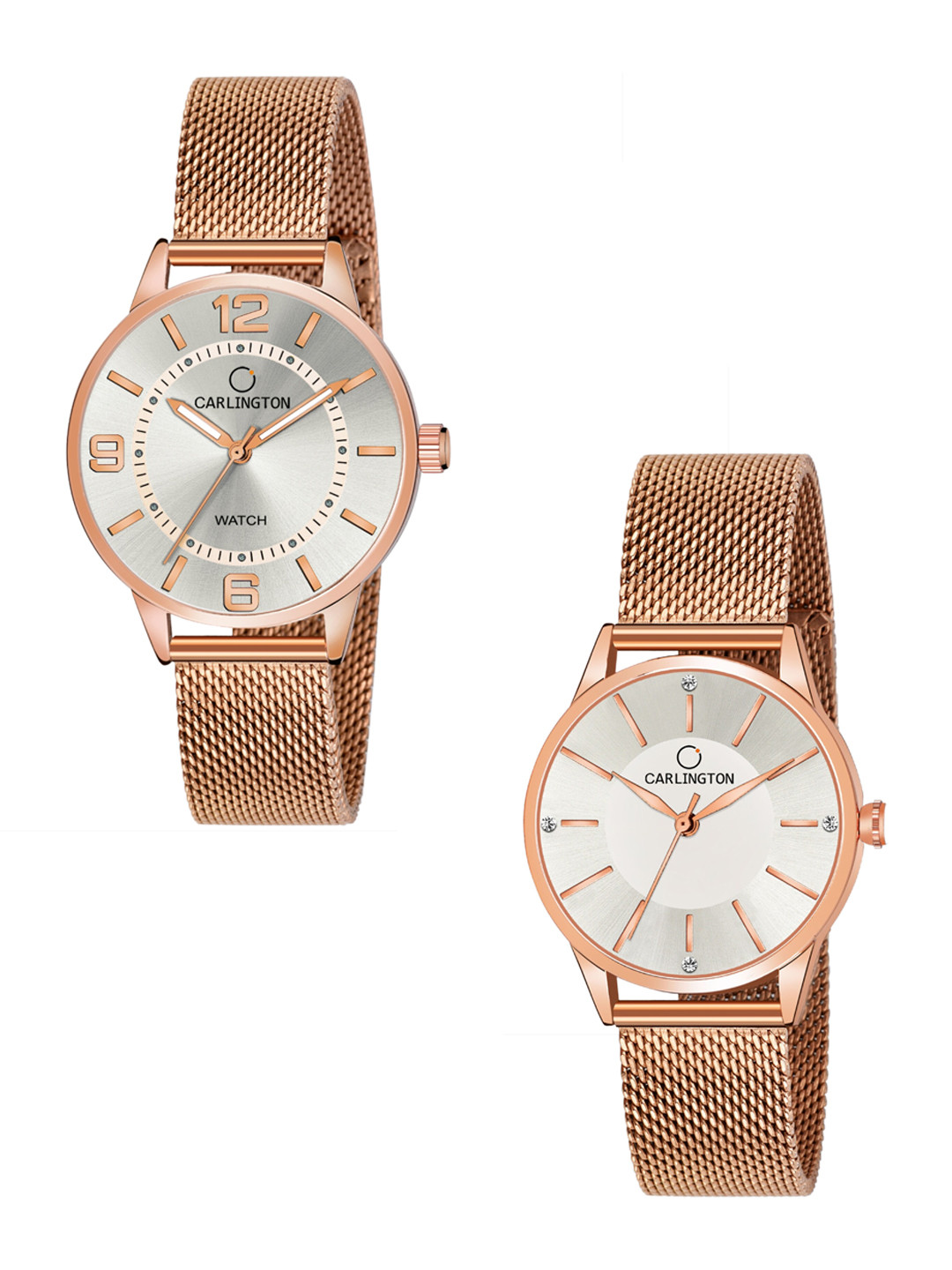 

CARLINGTON Women Multicoloured Dial & Multicoloured Stainless Steel Bracelet Style Straps Analogue Watch, Multi