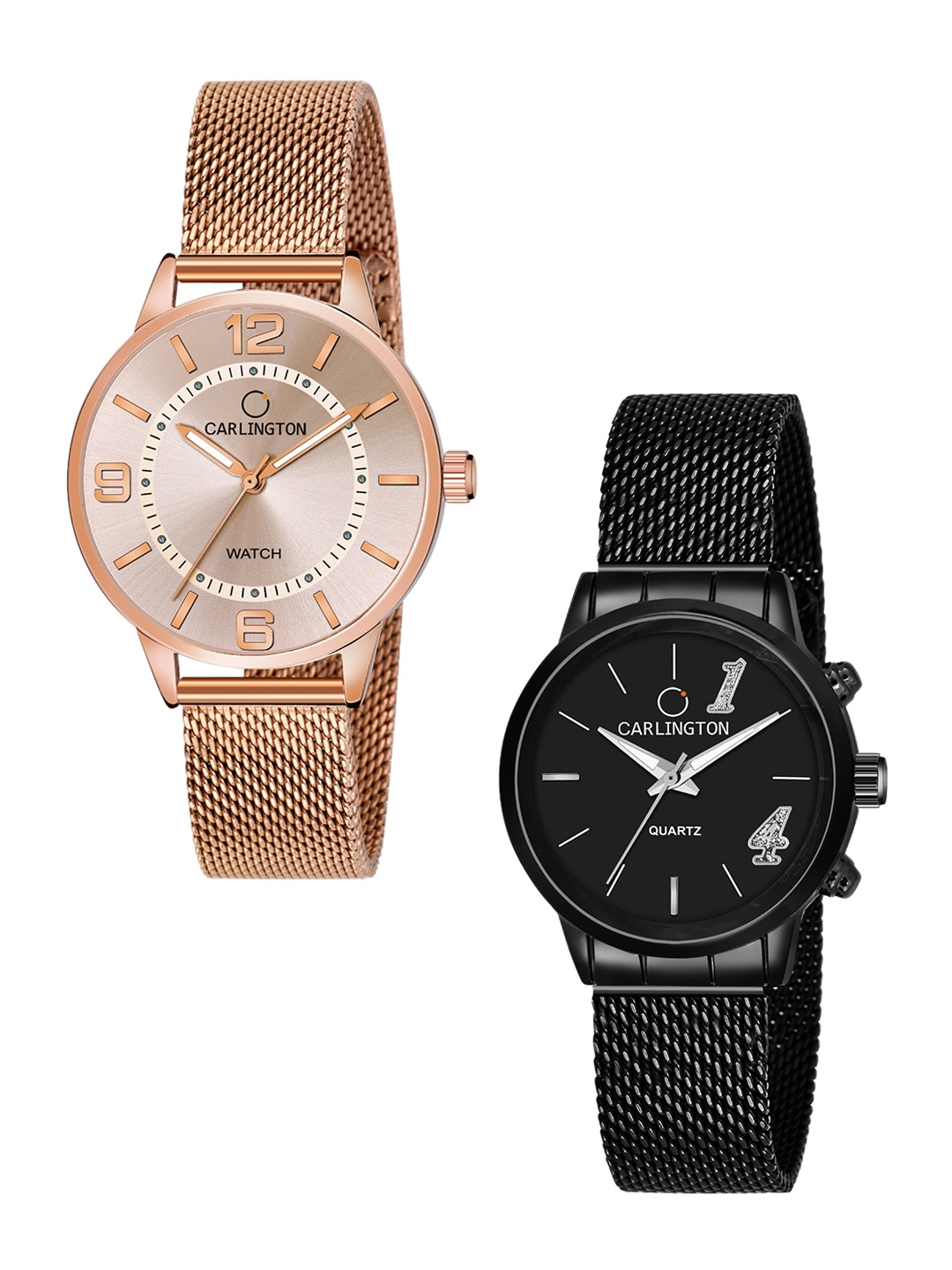 

CARLINGTON Women Multicoloured Dial & Multicoloured Stainless Steel Bracelet Style Straps Analogue Watch, Multi