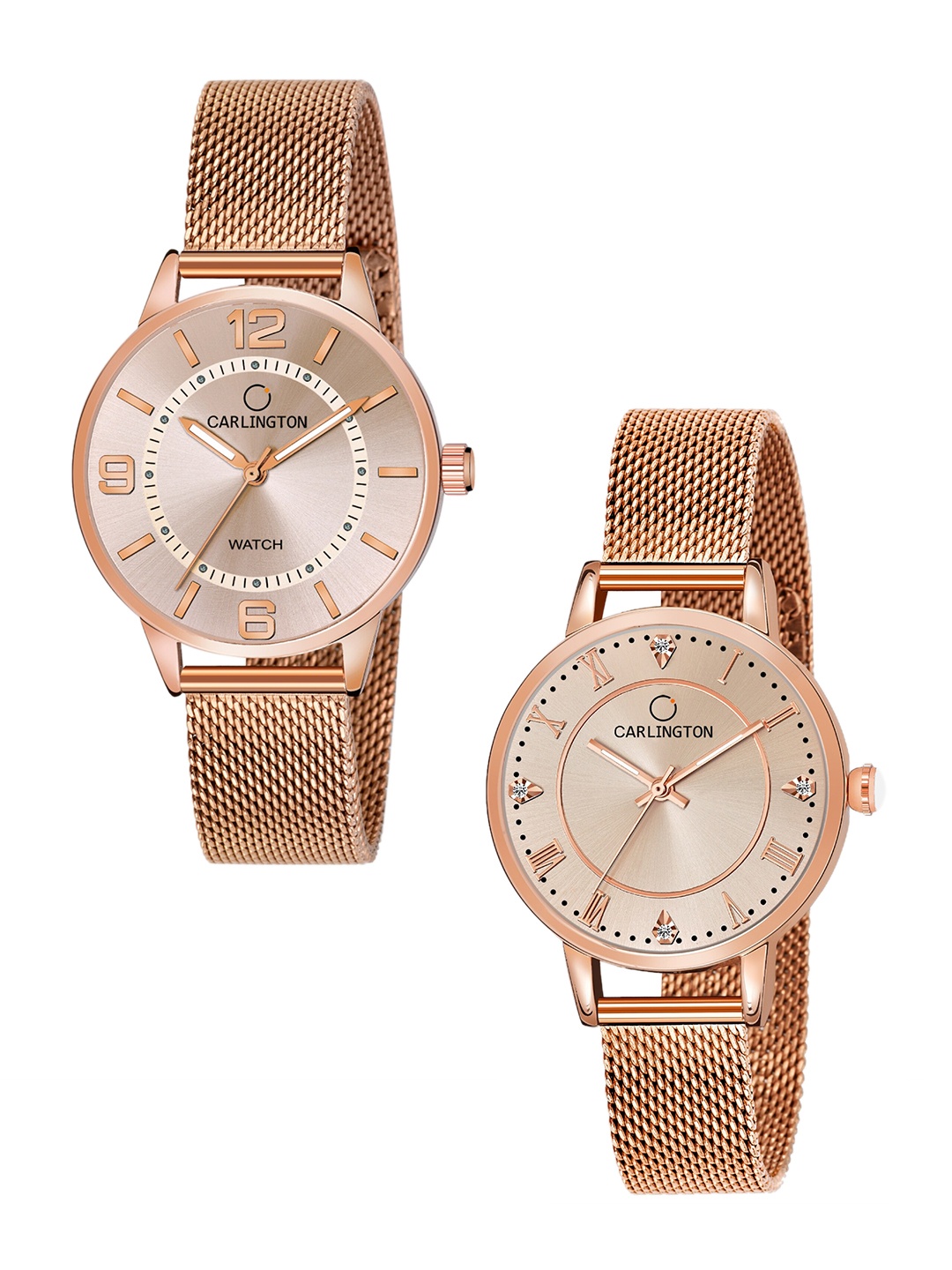 

CARLINGTON Women Multicoloured Dial & Multicoloured Stainless Steel Bracelet Style Straps Analogue Watch, Multi