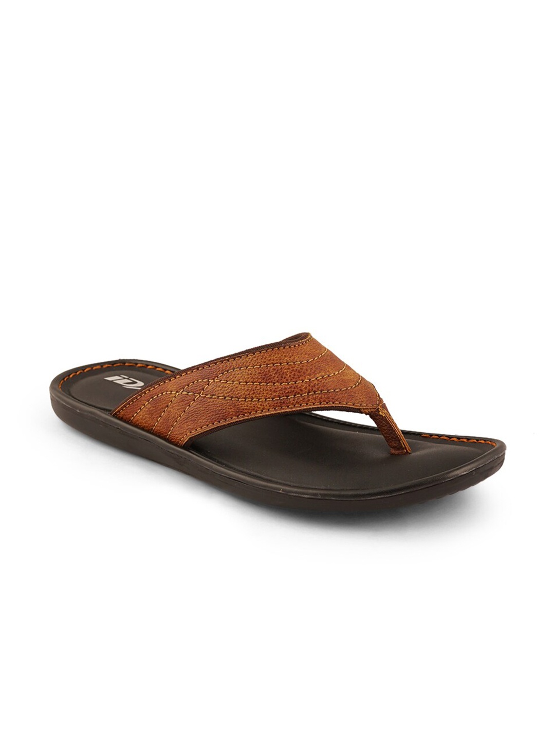 

iD Men Tan Brown Flip Flop Slipper