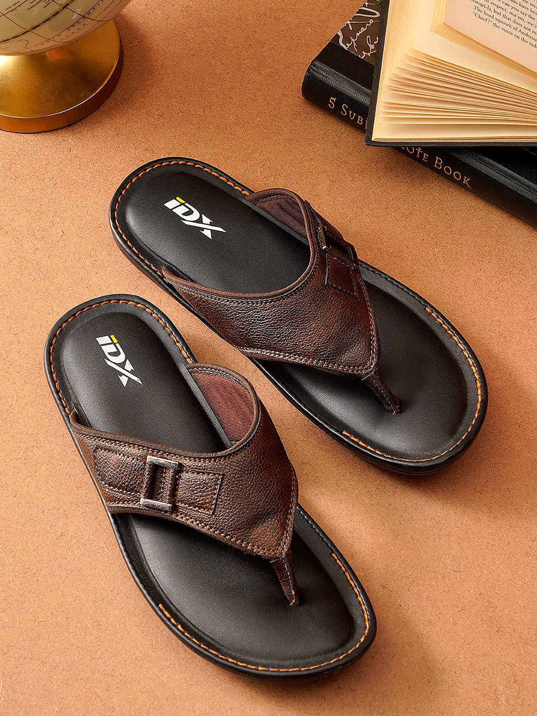 

iD Men Brown Flip Flop Slipper