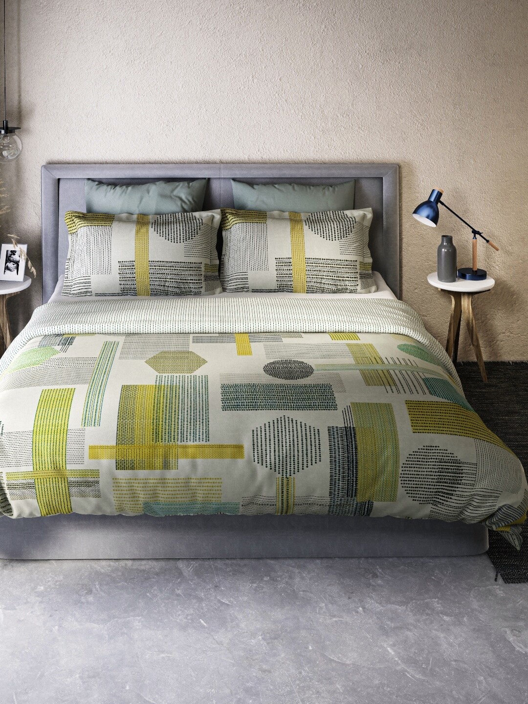 

DDecor Green & Black Geometric Mild Winter 110 GSM Double Bed Dohar
