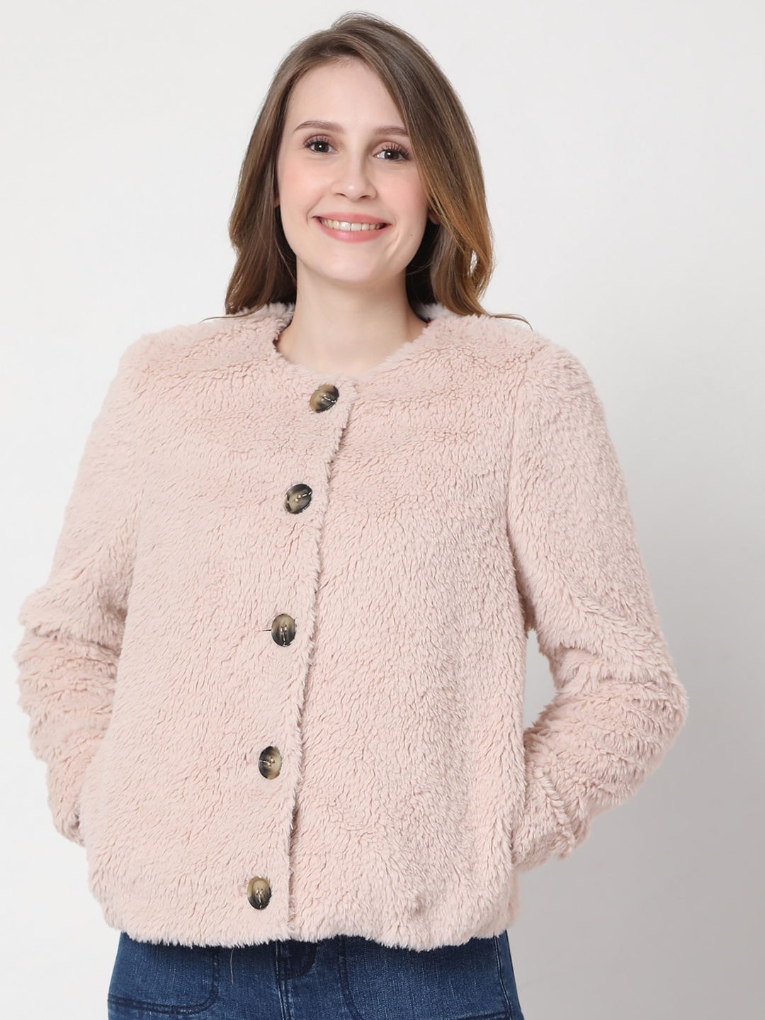 

Vero Moda Women Pink Geometric Tailored Jacket