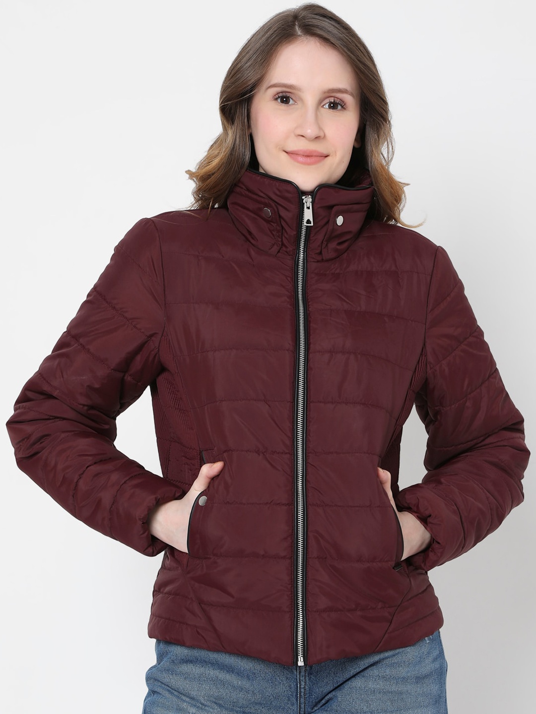 

Vero Moda Women Maroon Puffer Jacket
