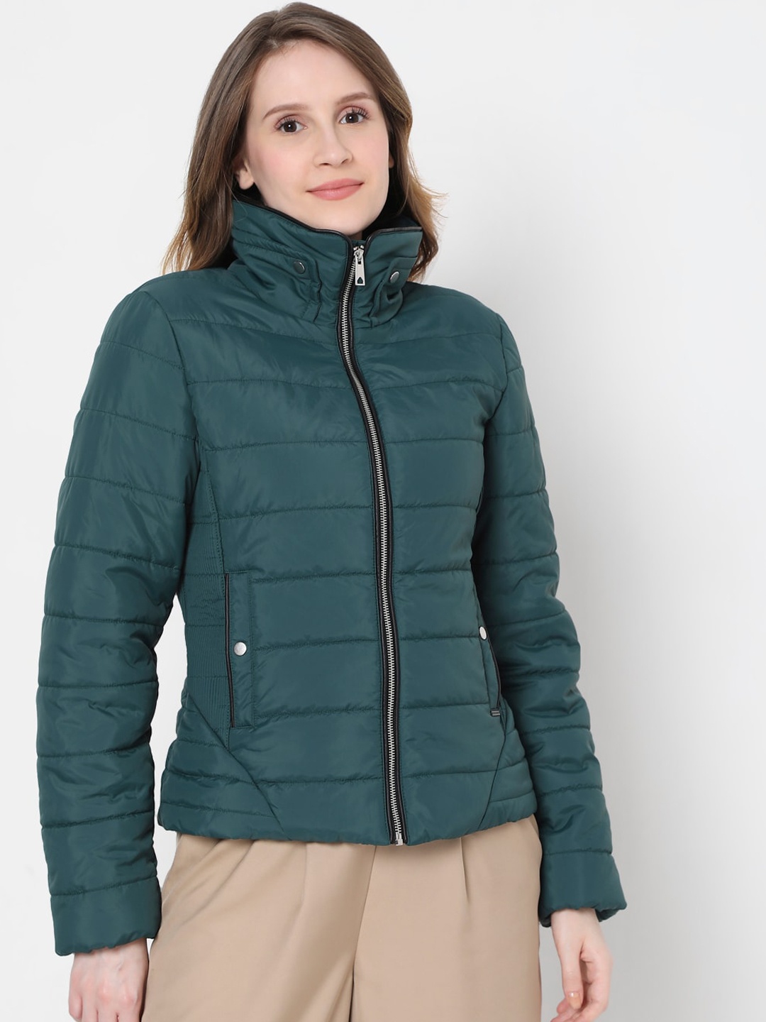 

Vero Moda Women Green Padded Jacket