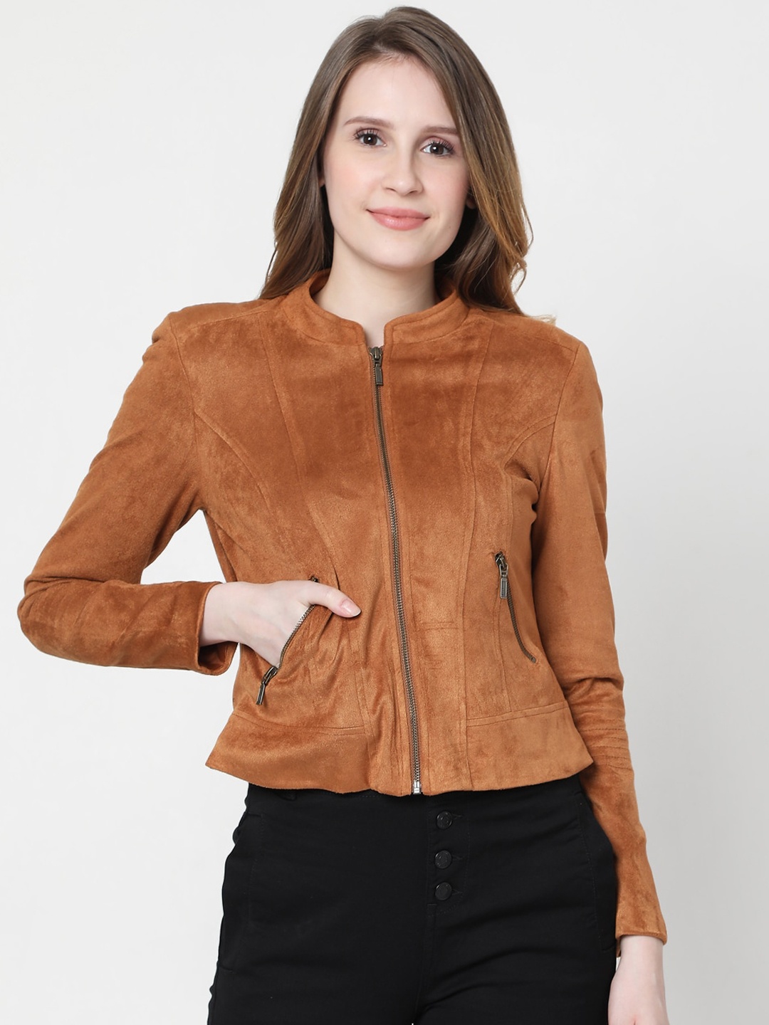 

Vero Moda Women Brown Biker Jacket