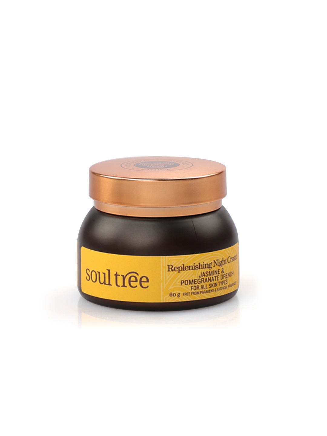 

Soultree Replenishing Night Cream - Jasmine & Pomegranate Drench - 60gm, Yellow