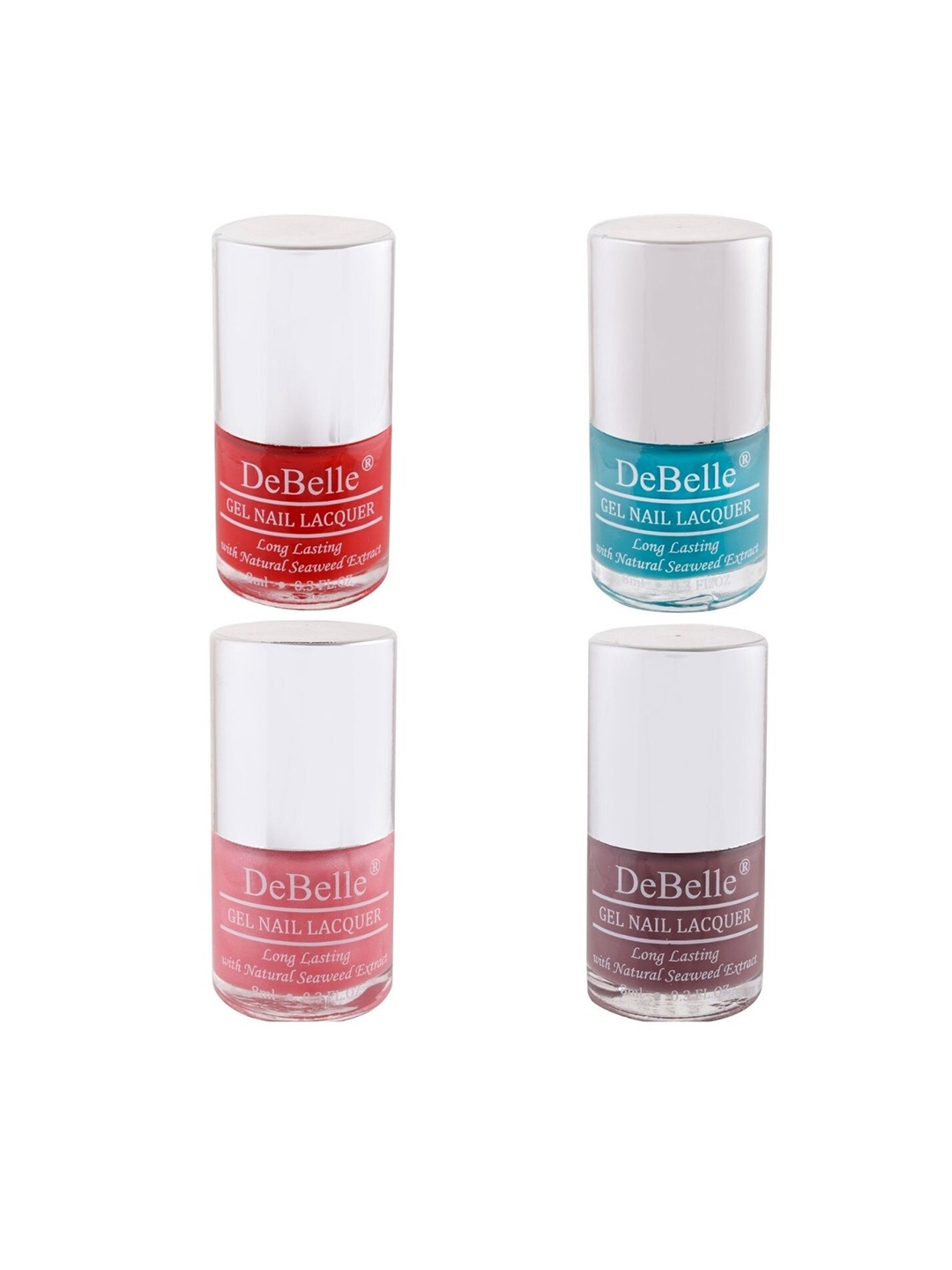 

DeBelle Pack of 4 Nail Polish - 8ml Each, Multi