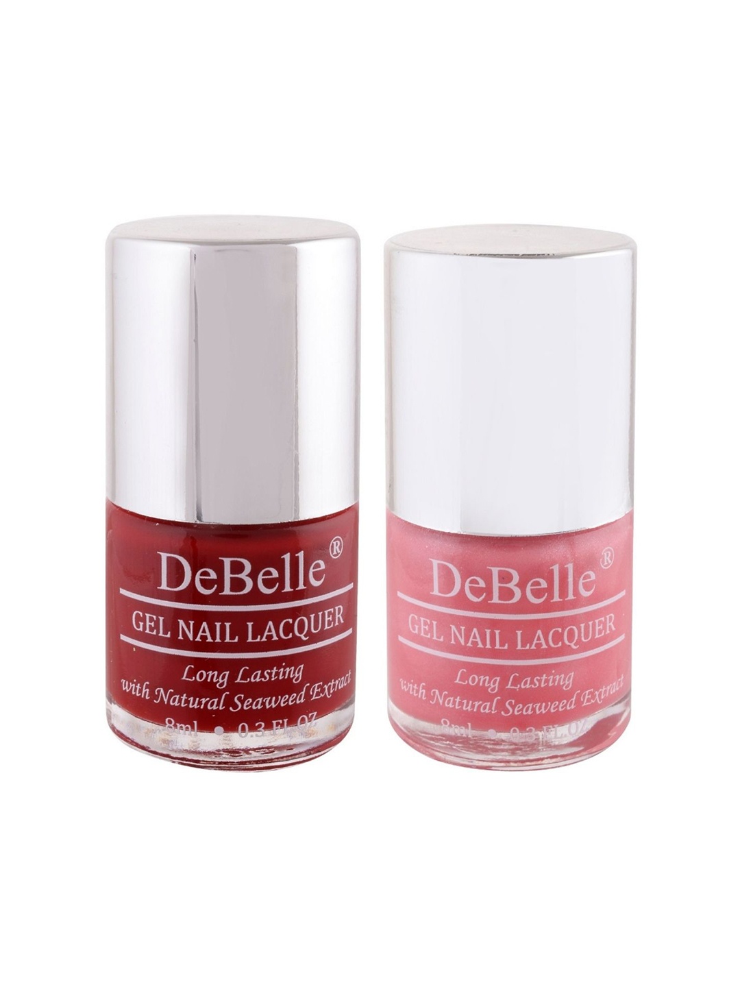 

DeBelle Pack of 2 Nail Polish - Moulin Rouge & Miss Bliss - 8 ml each, Multi