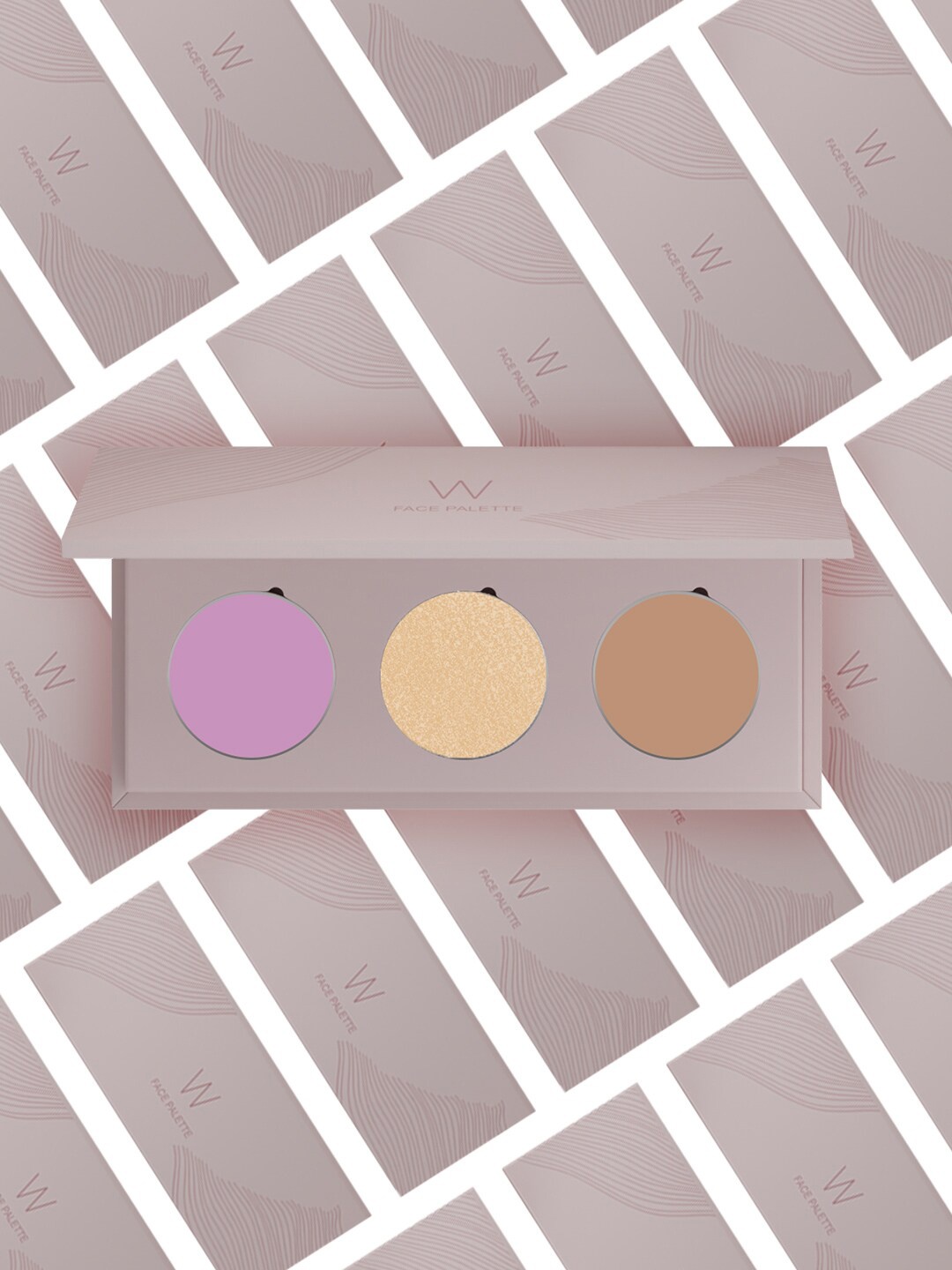 

W Face Palette Yours Truly Highlighter Blusher Bronzer, Pink