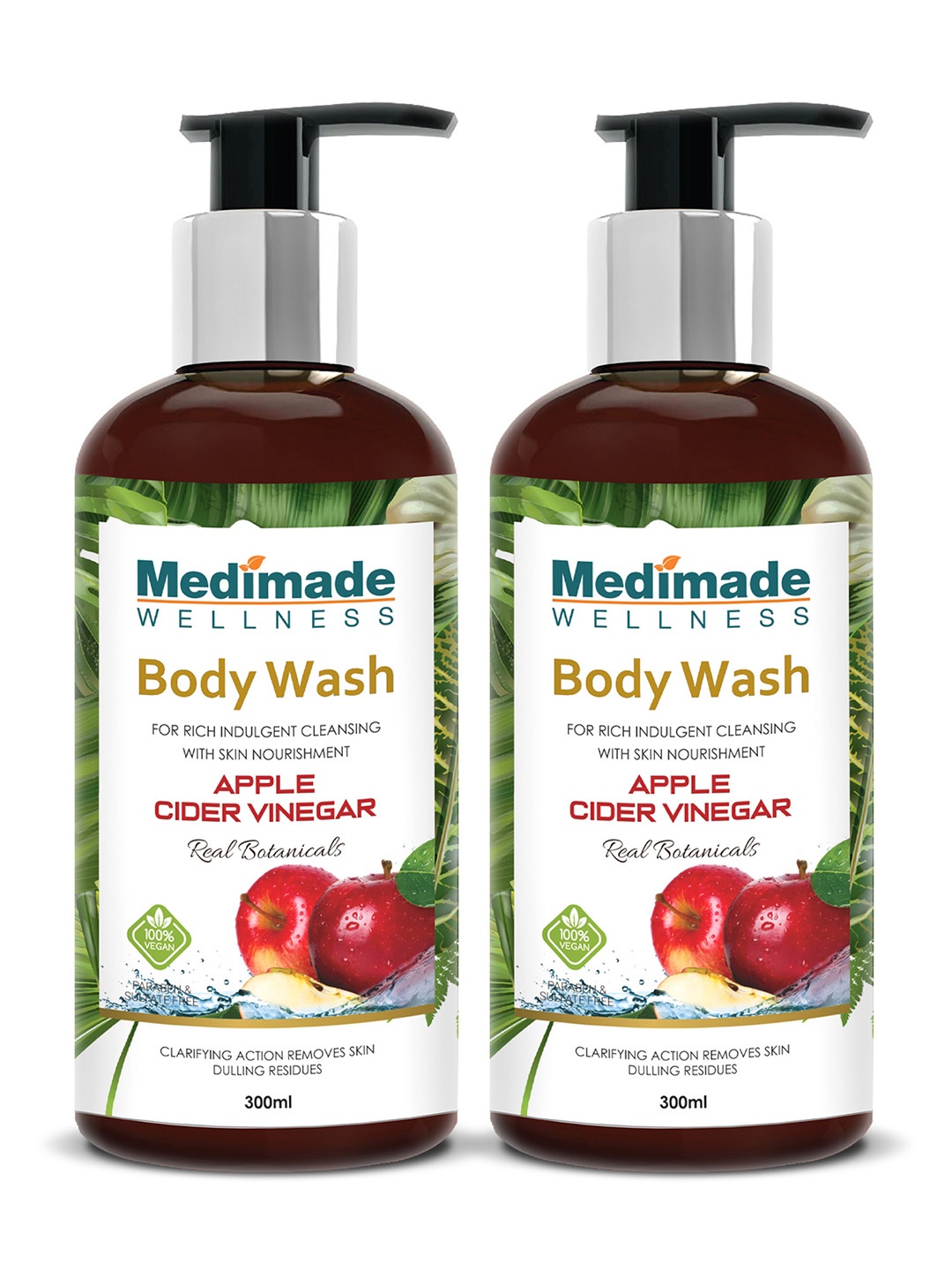 

Medimade Pack of 2 Organic Apple Cider Vinegar Body Wash, Yellow