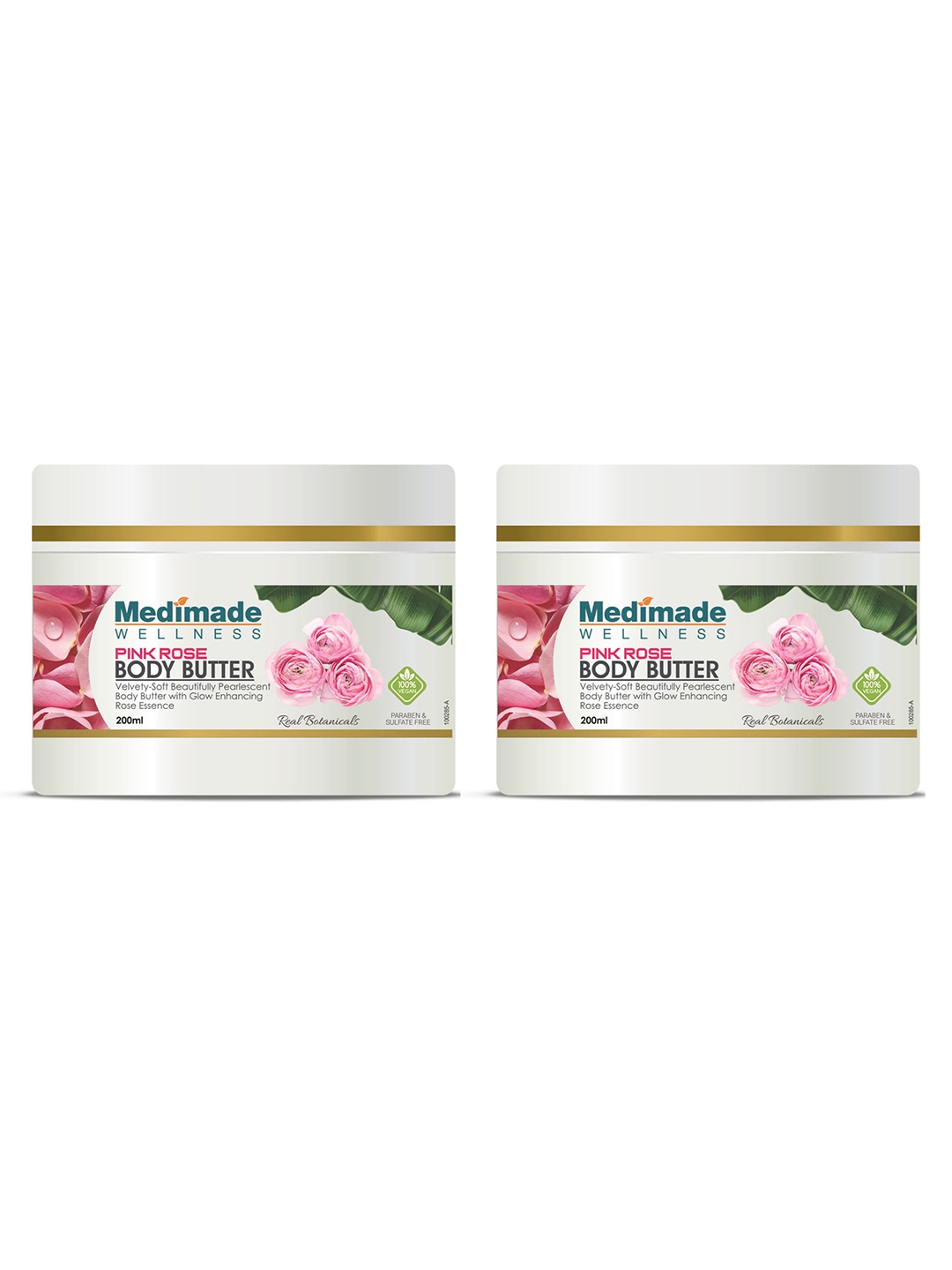 

Medimade Pack of 2 Pink Rose Body Butter